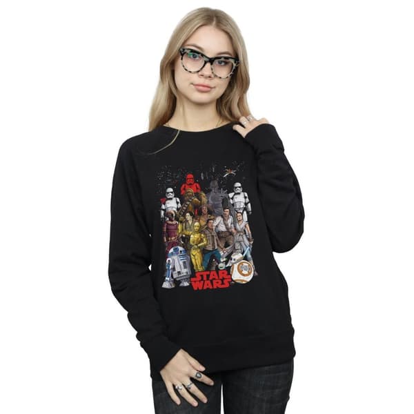 Star Wars Womens/Ladies The Rise Of Skywalker Character Collage Sweatshirt