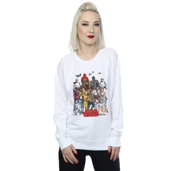 Star Wars Womens/Ladies The Rise Of Skywalker Character Collage Sweatshirt