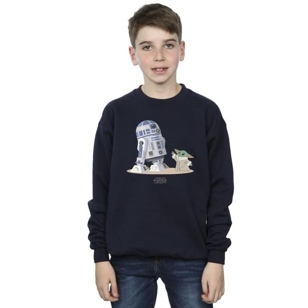 Star Wars Sweatshirt med R2D2 och Grogu från The Mandalorian för pojkar