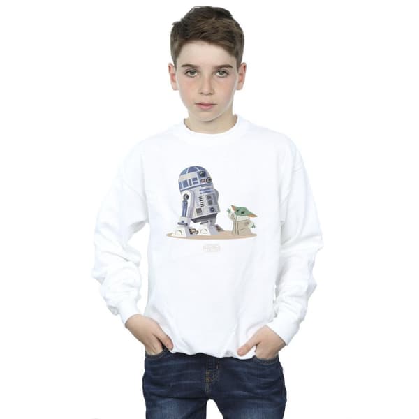 Star Wars Sweatshirt med R2D2 och Grogu från The Mandalorian för pojkar