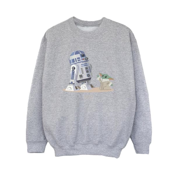 Star Wars Sweatshirt med R2D2 och Grogu från The Mandalorian för pojkar