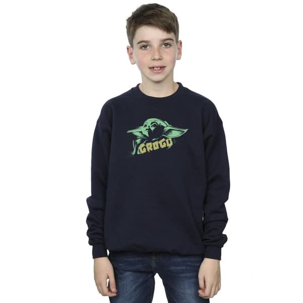 Star Wars Boys The Mandalorian Grogu The Child Splat Sweatshirt