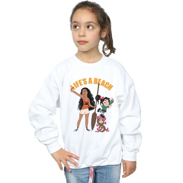Disney Girls Wreck It Ralph Moana And Vanellope Sweatshirt
