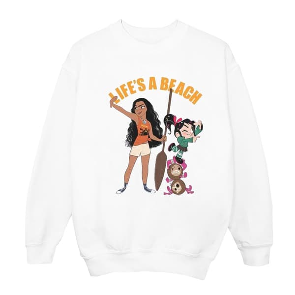 Disney Girls Wreck It Ralph Moana And Vanellope Sweatshirt