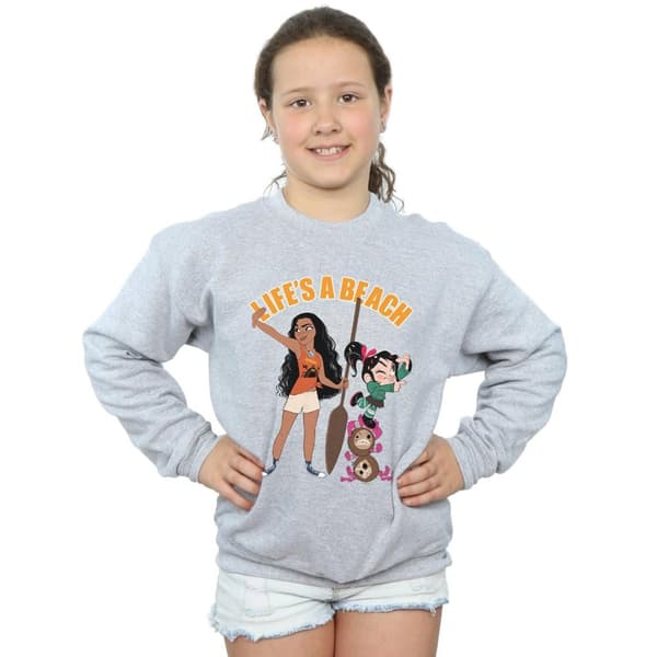 Disney Girls Wreck It Ralph Moana And Vanellope Sweatshirt