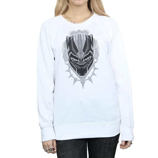 Marvel Womens/Ladies Black Panther Head Sweatshirt