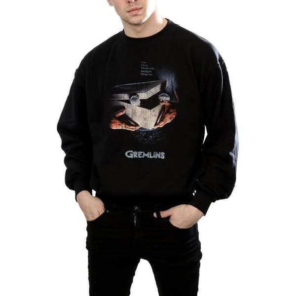 Gremlins Mens Gizmo Distressed Poster Sweatshirt