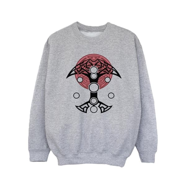 Marvel Girls Thor Love And Thunder Circles Sweatshirt Sports Grey 5-6 Years