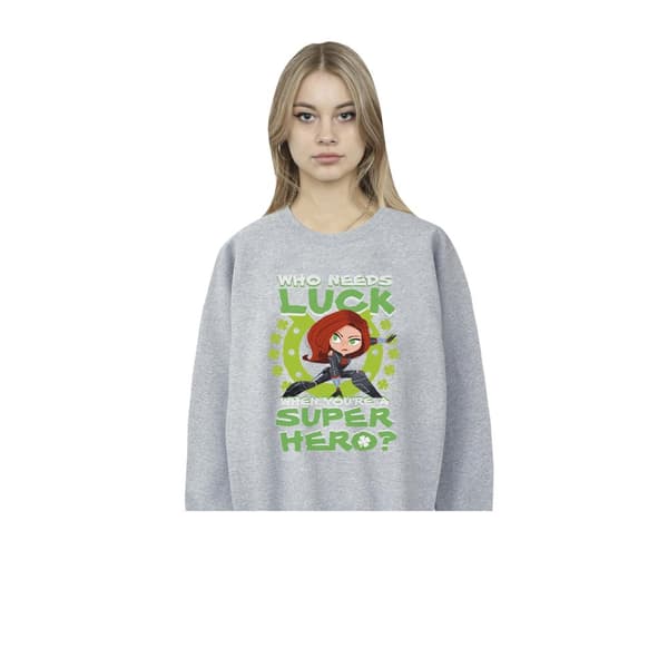 Marvel Womens/Ladies St Patrick´s Day Black Widow Luck Sweatshirt