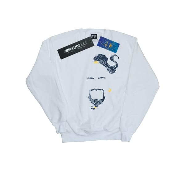 Disney Sweatshirt med blått ansikte - Aladdin-filmen Genie White XL