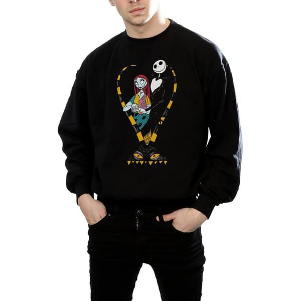 Disney Mens Nightmare Before Christmas Jack And Sally Love Sweatshirt