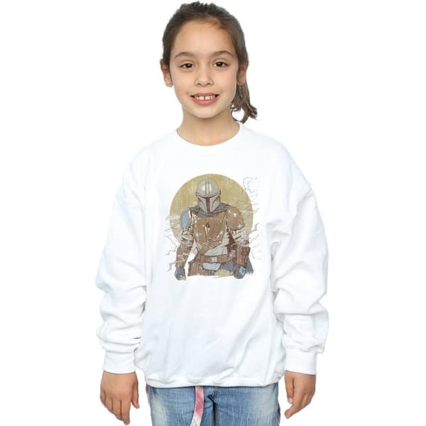 Star Wars Girls The Mandalorian Distressed Warrior Sweatshirt