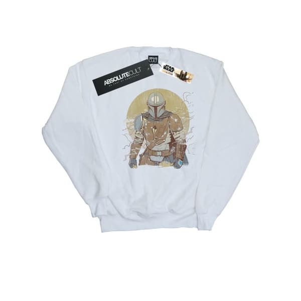 Star Wars Girls The Mandalorian Distressed Warrior Sweatshirt