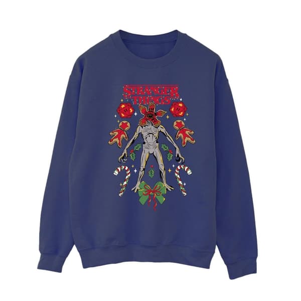 Netflix Womens/Ladies Stranger Things Christmas Demogorgon Sweatshirt