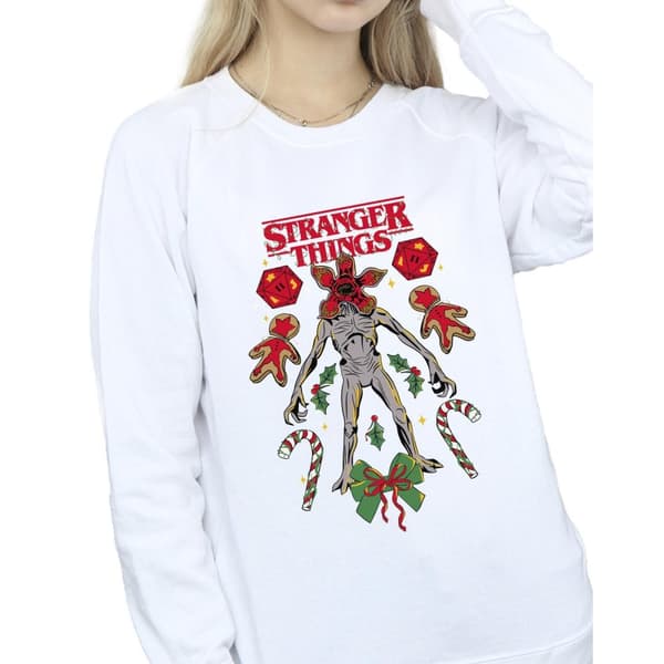 Netflix Dam/Tjej Stranger Things Christmas Demogorgon Sweatshirt