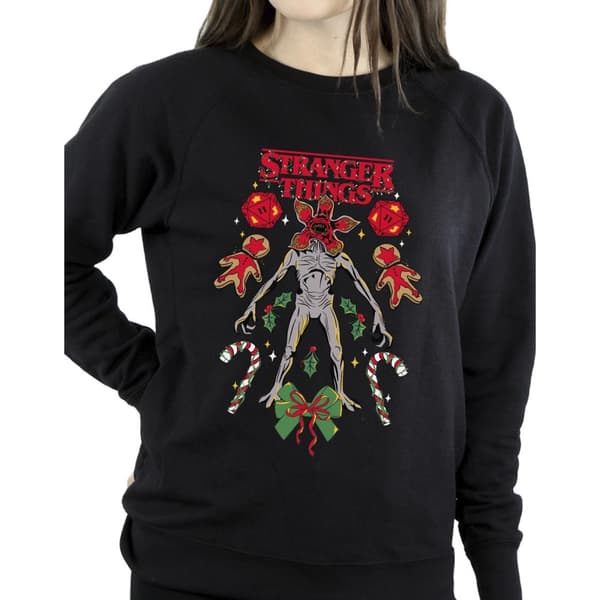 Netflix Dam/Tjej Stranger Things Christmas Demogorgon Sweatshirt