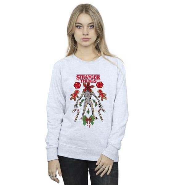 Netflix Dam/Tjej Stranger Things Christmas Demogorgon Sweatshirt