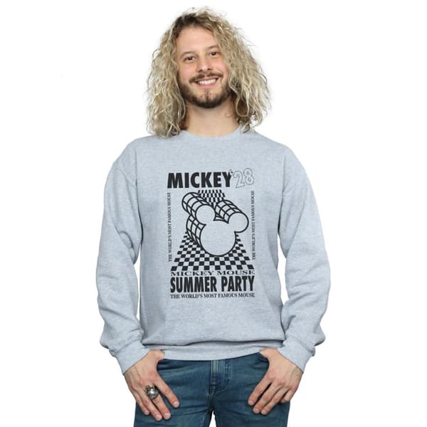 Disney Mens Mickey Mouse Summer Party Sweatshirt