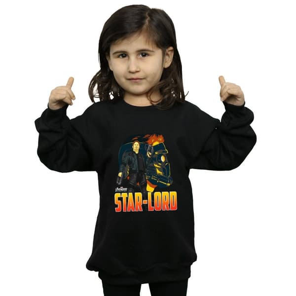 Marvel Avengers Infinity War Star Lord Character Sweatshirt för tjejer