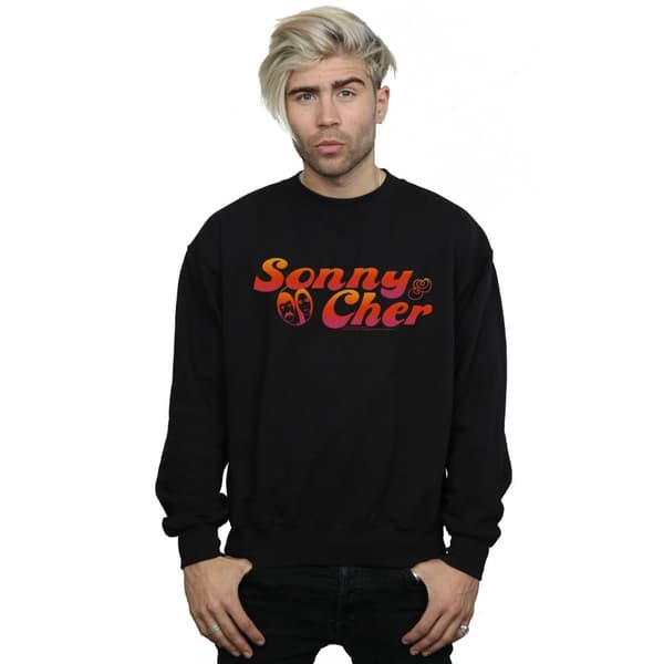 Sonny & Cher Sweatshirt med gradientlogotyp för herrar