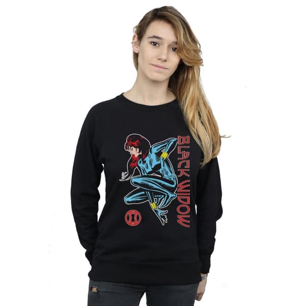 Marvel Womens/Ladies Black Widow In Action Sweatshirt