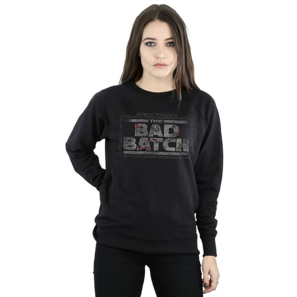 Star Wars Dam/Tjej The Bad Batch - Sweatshirt med texturerad logotyp