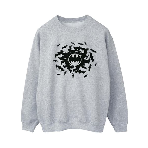 DC Comics Sweatshirt med fladdermusvirvlar från Batman - dam/dam Sports Grey L