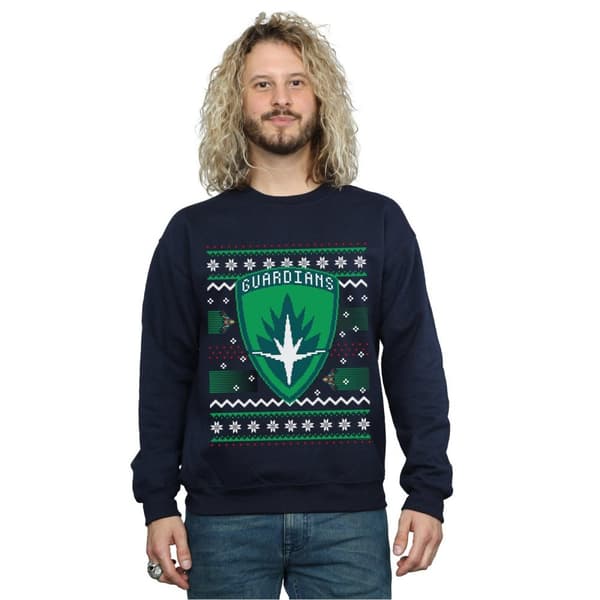 Marvel Mens Guardians Of The Galaxy Fair Isle Sweatshirt
