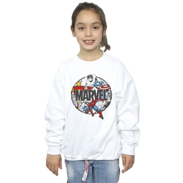 Marvel Girls Comics Character Circle Sweatshirt