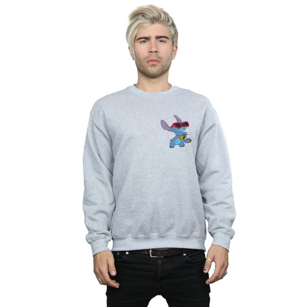 Disney Mens Lilo And Stitch Guitar Sweatshirt