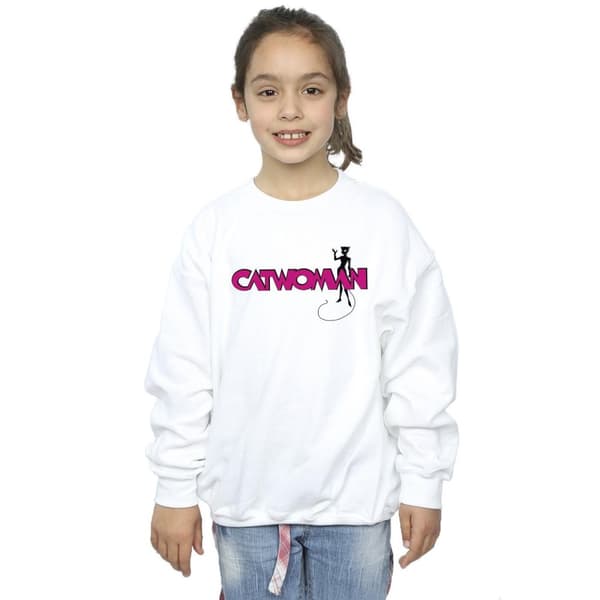 DC Comics Girls Batman Catwoman Logo Sweatshirt