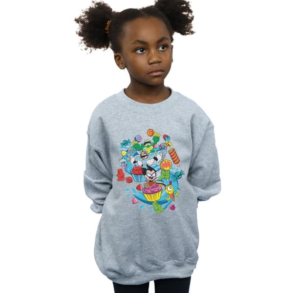 DC Comics Girls Teen Titans Go Candy Mania Sweatshirt