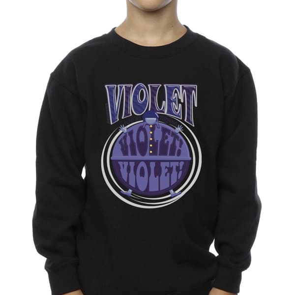 Willy Wonka Pojkar Violet Turning Violet Sweatshirt