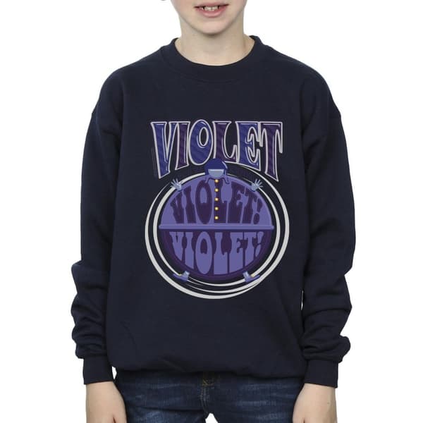 Willy Wonka Pojkar Violet Turning Violet Sweatshirt