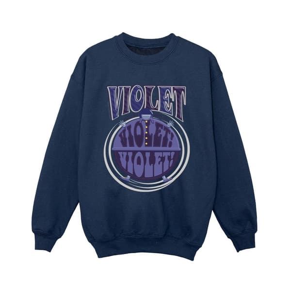 Willy Wonka Pojkar Violet Turning Violet Sweatshirt