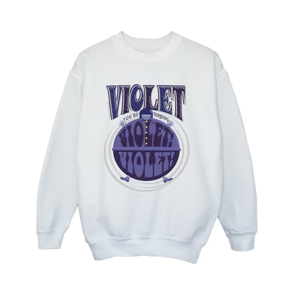 Willy Wonka Pojkar Violet Turning Violet Sweatshirt