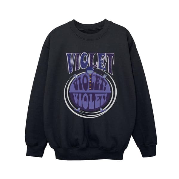 Willy Wonka Pojkar Violet Turning Violet Sweatshirt