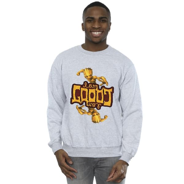 Marvel Mens Guardians Of The Galaxy Groot Inverted Grain Sweatshirt