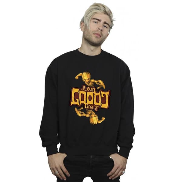 Marvel Mens Guardians Of The Galaxy Groot Inverted Grain Sweatshirt