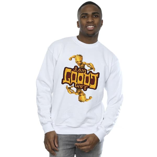 Marvel Mens Guardians Of The Galaxy Groot Inverted Grain Sweatshirt