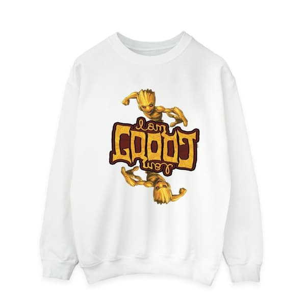 Marvel Mens Guardians Of The Galaxy Groot Inverted Grain Sweatshirt