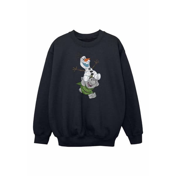 Disney Girls Frozen Olaf And Troll Sweatshirt