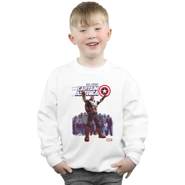 Marvel Boys Captain America Sam Wilson Cover Sweatshirt