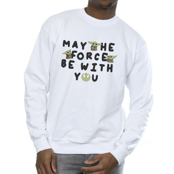 Star Wars Mens The Mandalorian Grogu May The Force Be With You Sweatshirt