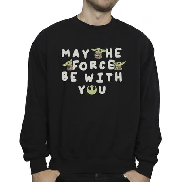 Star Wars Mens The Mandalorian Grogu May The Force Be With You Sweatshirt