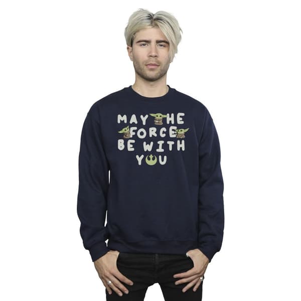 Star Wars Mens The Mandalorian Grogu May The Force Be With You Sweatshirt