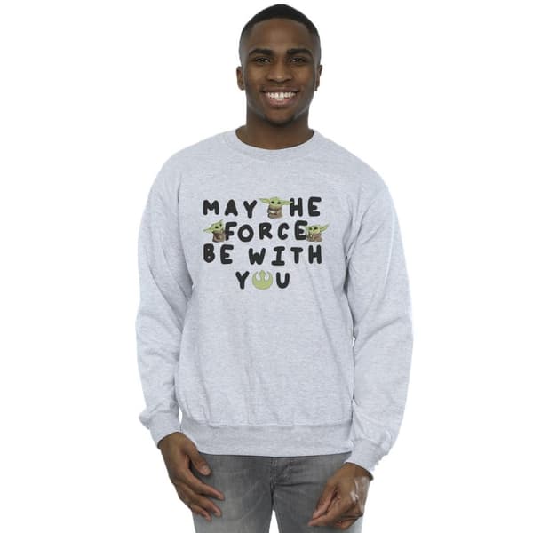 Star Wars Mens The Mandalorian Grogu May The Force Be With You Sweatshirt