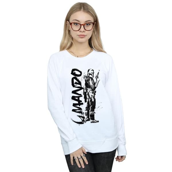 Star Wars Womens/Ladies The Mandalorian Splat Mando Sweatshirt