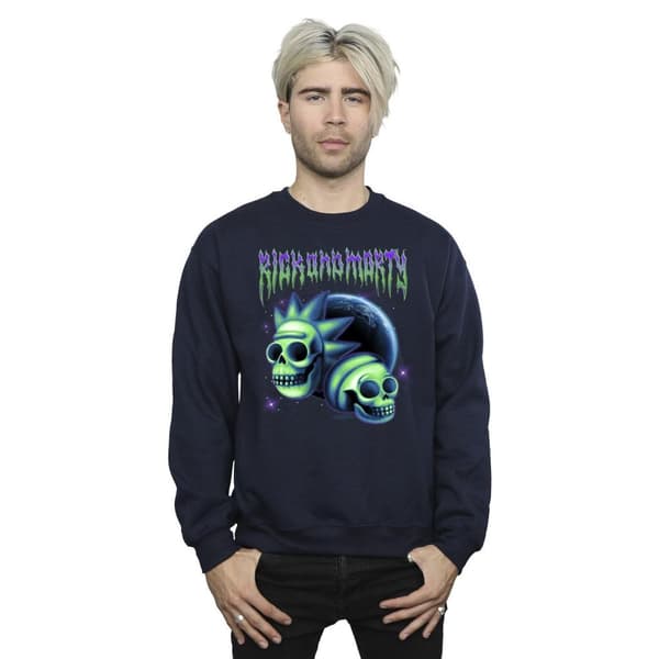 Rick And Morty Mens Space Skull Sweatshirt