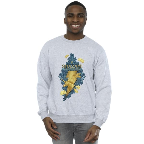 DC Comics Mens Shazam Fury Of The Gods Golden Animal Bolt Sweatshirt